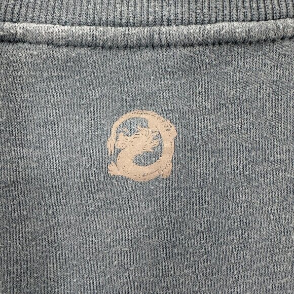 Josie Natori Womens Blue Asymmetrical Hem Long Sleeve Cropped Sweatshirt M - Picture 9 of 10